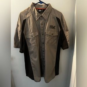 Harley button down short sleeved shirt